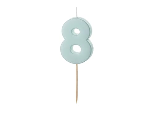 Geburtstagskerze Ziffer 8, hellblau, 5.5 cm Geburtstagskerze Ziffer 8, hellblau, 5.5 cm von DekoHaus
