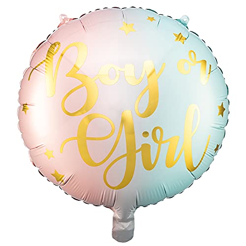 Glänzender Folienballon in Farbmischung mit Aufschrift Boy or Girl 35cm Glänzender Folienballon in Farbmischung mit Aufschrift Boy or Girl 35cm von DekoHaus