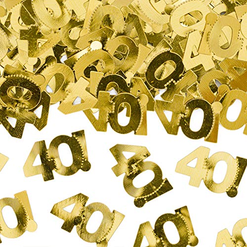 Konfetti Zahlen 40 in Gold 15g Tischdekoration von DekoHaus