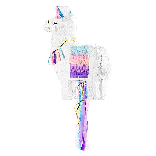 Piñata Lama in Weiß 41x49,5x10cm Partyzubehör von DekoHaus