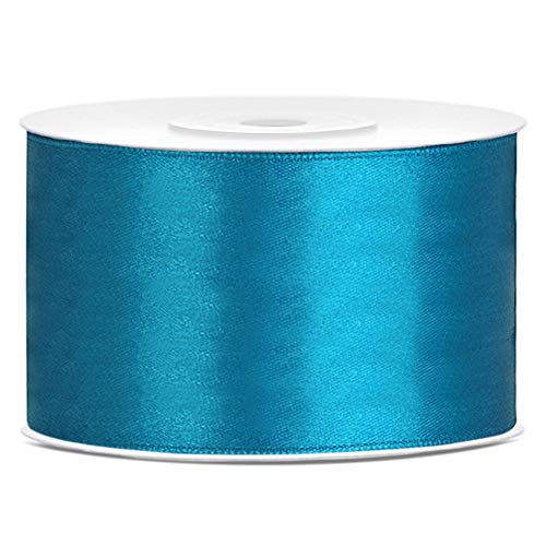 Satinband in Türkis 38mm/25m Dekoband von DekoHaus