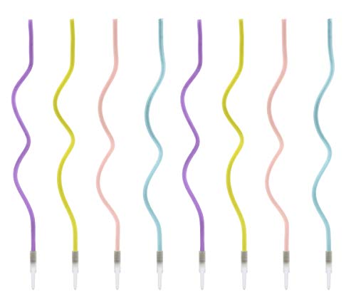 Spirale Geburtstagskerzen, Farbmischung, 14cm, 8 Stück, Kuchenkerzen Spirale Geburtstagskerzen, Farbmischung, 14cm, 8 Stück, Kuchenkerzen von DekoHaus