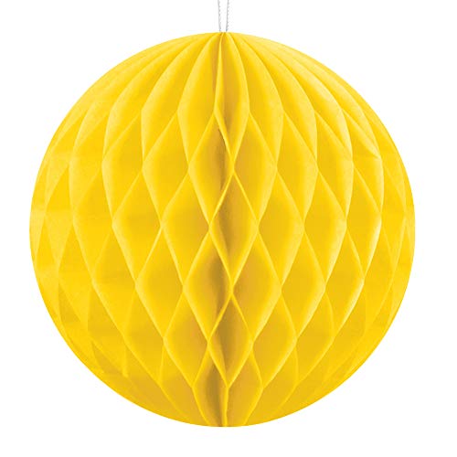 Wabenball 10cm, 20cm oder 30cm viele Farben Honeycomb Wabenbälle aus Seidenpapier (Gelb, 10cm) von DekoHaus