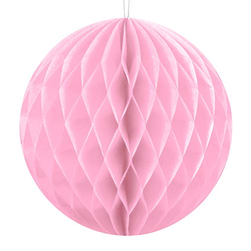 Wabenball 10cm, 20cm oder 30cm viele Farben Honeycomb Wabenbälle aus Seidenpapier (Rosa, 20cm) von DekoHaus
