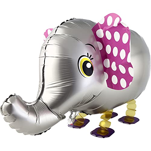 DekoRex Airwalker Walking Pets Folienballon Tier Ballon Deko (Elefant Grau) von DekoRex