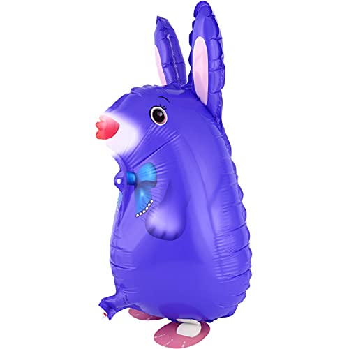 DekoRex Airwalker Walking Pets Folienballon Tier Ballon Deko (Hase Blau) von DekoRex