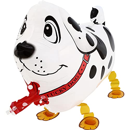 DekoRex Airwalker Walking Pets Folienballon Tier Ballon Deko (Hund Gefleckt) von DekoRex