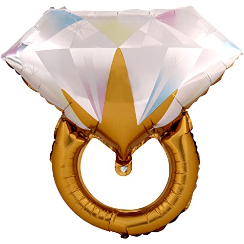 DekoRex Folienballons Ehering 50cm Valentinstag Hochzeit Deko (Farbe: Gold) von DekoRex
