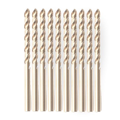 DekoTech 5 mm Spiralbohrer-Set, M35 Kobaltstahl (5 % Kobalt) HSS-CO, Hochgeschwindigkeits- und hitzebeständig, präzisionsgefertigt zum Bohren von Edelstahl, Gusseisen und Hartmetallen (10 Stück) von DekoTech