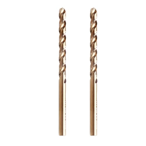 DekoTech Spiralbohrer-Set, 5,5 mm, M35 Kobaltstahl (5 % Kobalt), HSS-CO, Hochgeschwindigkeits- und hitzebeständig, präzisionsgefertigt zum Bohren von Edelstahl, Gusseisen und Hartmetallen (2 Stück) von DekoTech