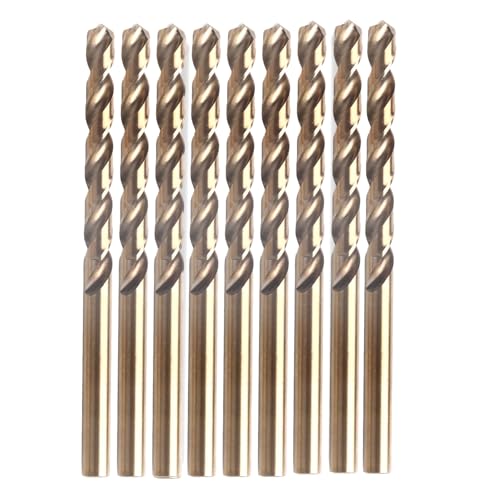 DekoTech Spiralbohrer-Set, 6 mm, M35 Kobaltstahl (5 % Kobalt), HSS-CO, Hochgeschwindigkeits- und hitzebeständig, präzisionsgefertigt zum Bohren von Edelstahl, Gusseisen und Hartmetallen (10 Stück) von DekoTech
