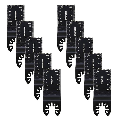 Dekotech Oszillierende Multifunktionswerkzeug-Sägeblätter, 45 mm, 10 Stück, Hartstahl, Schnellwechselblätter für Holz, Kunststoff und weiches Metall, kompatibel mit den meisten multifunktionalen Dekotech Oszillierende Multifunktionswerkzeug-Sägeblätter, 45 mm, 10 Stück, Hartstahl, Schnellwechselblätter für Holz, Kunststoff und weiches Metall, kompatibel mit den meisten multifunktionalen von DekoTech