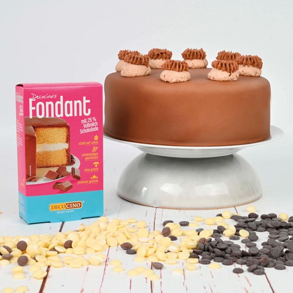 Fondant mit 25% Vollmilchschokolade, 250g, intensiver Schokogeschmack von Dekoback GmbH