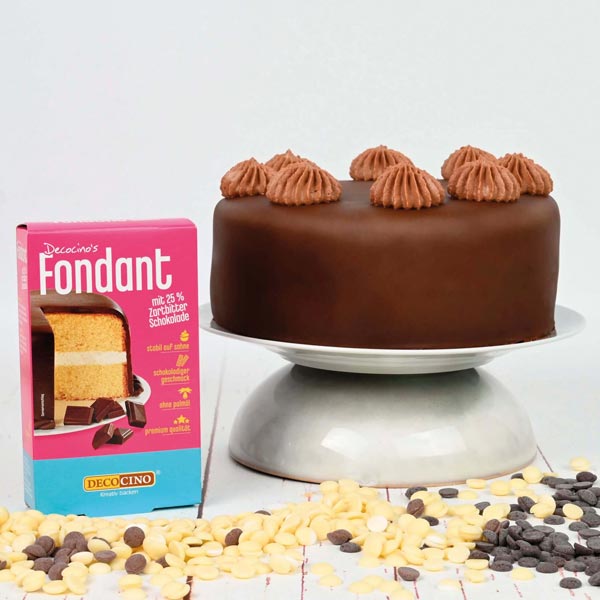 Fondant mit 25% Zartbitterschokolade, 250g, intensiver Schokogeschmack von Dekoback GmbH