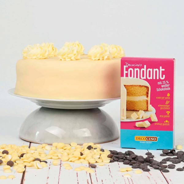 Fondant mit 25% weißer Schokolade, 250g, intensiver Schokogeschmack Fondant mit 25% weißer Schokolade, 250g, intensiver Schokogeschmack von Dekoback GmbH