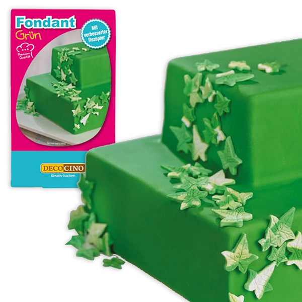 Rollfondant grün 250 g Zuckermasse für Ummantelung von Torten/Kuchen von Dekoback GmbH