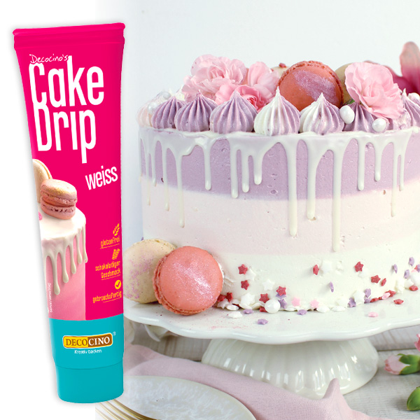 Cake Drip Kuchenglasur in weiß, 90g Cake Drip Kuchenglasur in weiß, 90g von Dekoback