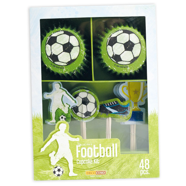 Muffindeko-Set "Fussball", Förmchen und Picker, 48-teilig Muffindeko-Set "Fussball", Förmchen und Picker, 48-teilig von Dekoback