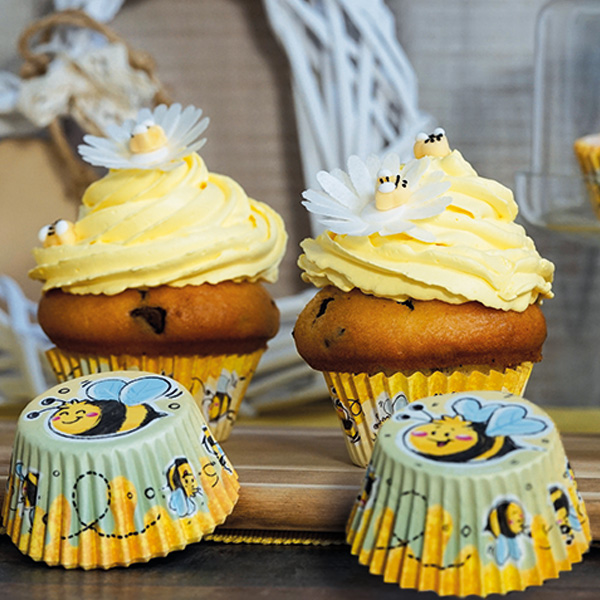 Muffinförmchen mit Bienchen-Motiven, 50 Stück Muffinförmchen mit Bienchen-Motiven, 50 Stück von Dekoback