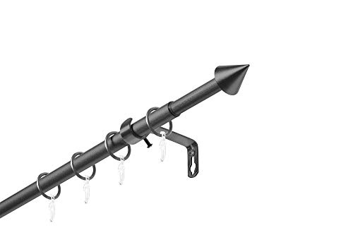 Dekobase Ausziehbare Gardinenstange, Stilgarnitur Siri komplett Set zum sofortigen Montieren, 13/16 mm Ø, Anthrazit, 120-220 cm Dekobase Ausziehbare Gardinenstange, Stilgarnitur Siri komplett Set zum sofortigen Montieren, 13/16 mm Ø, Anthrazit, 120-220 cm von Dekobase