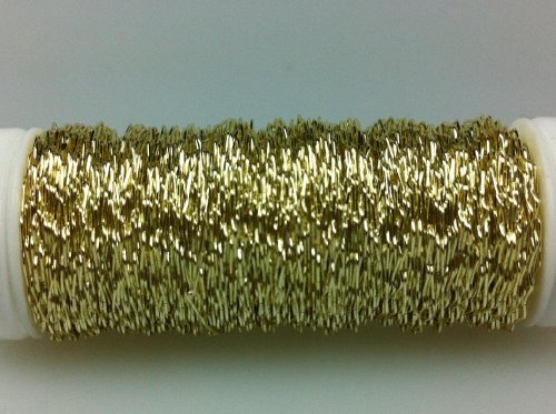 Bouillondrahteffekt Schmuckdraht (gezackt) 0,30mm 25g 35m!! gold/messing von Bouillondrahteffekt