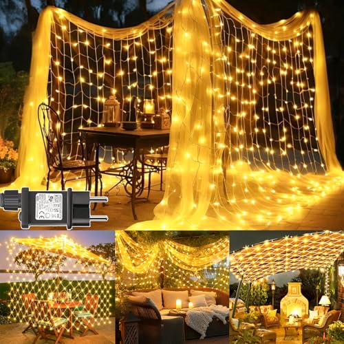 Dekofun Lichternetz Außen 3x2m 200 LED Lichterkette Netz mit Stecker, Timer, 8 Modi Lichternetz Innen Wasserdicht Lichtervorhang für Busch Garten Wand Balkon Baum Zimmer Hochzeit Deko - Warmweiß Dekofun Lichternetz Außen 3x2m 200 LED Lichterkette Netz mit Stecker, Timer, 8 Modi Lichternetz Innen Wasserdicht Lichtervorhang für Busch Garten Wand Balkon Baum Zimmer Hochzeit Deko - Warmweiß von Dekofun