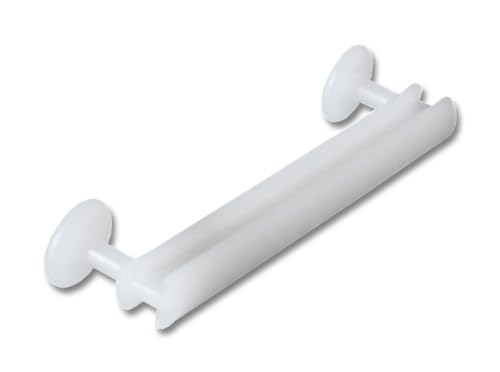 Dekohaken24 - Schlaufengleiter, 50 Stück, für 5 cm Schlaufen, zum Dekorieren von Schlaufenschals/Schlaufenvörhängen an Einer Gardinenstange oder Gardinenschiene von dekohaken24.de