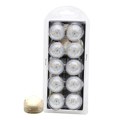 Dekohelden24 10er Set Kunststoff LED-Licht mit 3 Dioden, zum drehen. Wasserfest, Warmweiß, Maße L/B/H: 3 x 3 x 2,5 cm., 540010 Dekohelden24 10er Set Kunststoff LED-Licht mit 3 Dioden, zum drehen. Wasserfest, Warmweiß, Maße L/B/H: 3 x 3 x 2,5 cm., 540010 von Dekohelden24