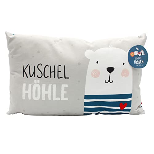 Dekohelden24 Kinder-Kuschel Kissen mit Bär/Aufschrift - Kuschelhöhle - L/B/H ca. 40 x 13 x 23 cm, 100% Baumwolle Dekohelden24 Kinder-Kuschel Kissen mit Bär/Aufschrift - Kuschelhöhle - L/B/H ca. 40 x 13 x 23 cm, 100% Baumwolle von Dekohelden24