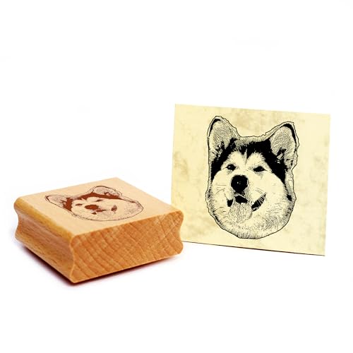 Dekolando Motivstempel Alaskan Malamute Stempel Hund Holzstempel 37 x 48 mm Dekolando Motivstempel Alaskan Malamute Stempel Hund Holzstempel 37 x 48 mm von Dekolando
