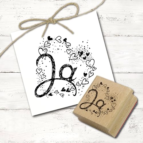 Dekolando Motivstempel Ja Herz - Liebe Stempel Hochzeit Holzstempel Verlobung - Abdruck 48 x 48 mm Dekolando Motivstempel Ja Herz - Liebe Stempel Hochzeit Holzstempel Verlobung - Abdruck 48 x 48 mm von Dekolando