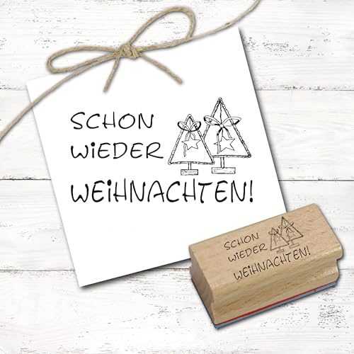 Dekolando Motivstempel Schon wieder Weihnachten Stempel - Deko Tannen Holzstempel - Abdruck 48 mm x 28 mm Dekolando Motivstempel Schon wieder Weihnachten Stempel - Deko Tannen Holzstempel - Abdruck 48 mm x 28 mm von Dekolando