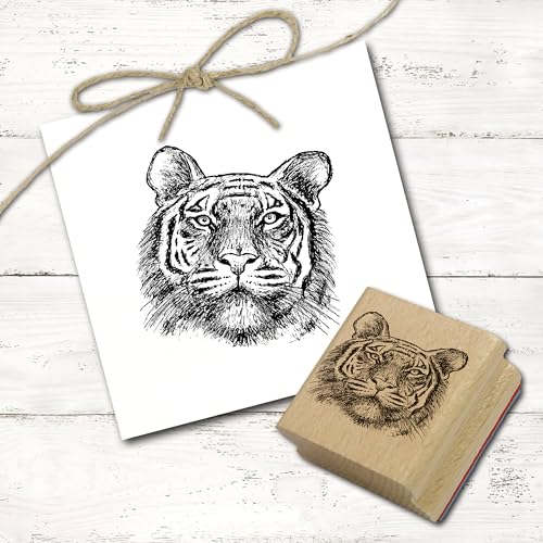 Dekolando Motivstempel Tiger Kopf groß - Stempel Wildtiere Raubkatze Holzstempel - Abdruck 48 x 48 mm Dekolando Motivstempel Tiger Kopf groß - Stempel Wildtiere Raubkatze Holzstempel - Abdruck 48 x 48 mm von DEKOLANDO