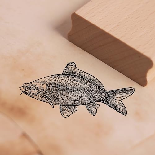 Motivstempel Karpfen - Fisch Stempel Flussbarsch Holzstempel Scrapbooking 58 x 28 mm Motivstempel Karpfen - Fisch Stempel Flussbarsch Holzstempel Scrapbooking 58 x 28 mm von Dekolando