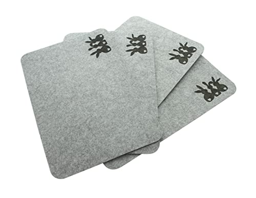 Dekoleidenschaft 4X Platzmatte Hasentrio aus Filz in grau, 45x30 cm, Platzset mit Hasendeko, Tischset, Filzmatte, Platzdeckchen, Tisch-Untersetzer, Gedeckset, Filz-Untersetzer, Osterdekoration Dekoleidenschaft 4X Platzmatte Hasentrio aus Filz in grau, 45x30 cm, Platzset mit Hasendeko, Tischset, Filzmatte, Platzdeckchen, Tisch-Untersetzer, Gedeckset, Filz-Untersetzer, Osterdekoration von Dekoleidenschaft