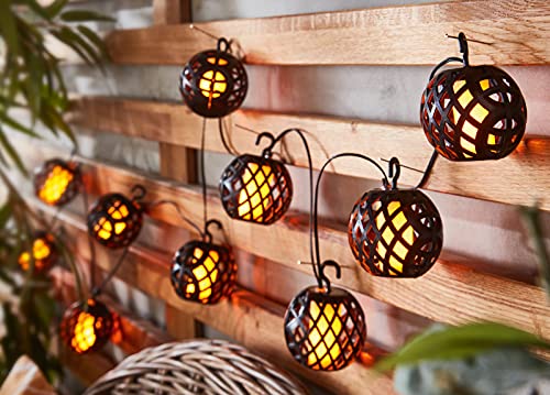 LED-Lichterkette „Flamme“, 130 cm lang, batteriebetriebene moderne Leuchtdeko LED-Lichterkette „Flamme“, 130 cm lang, batteriebetriebene moderne Leuchtdeko von Dekoleidenschaft