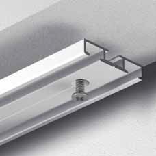 Gardinenschiene 2,20 m Vorhangschiene, alle Längen bis 4,00 m möglich, Aluminium, weiß, glatte, glänzende Oberfläche, 2-läufig, vorgebohrt, hochwertig, flach - ungeteilt von Dekoline