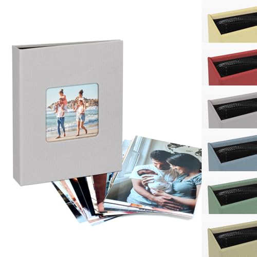 Foto bestellen online + Fotoalbum. Fotos entwickeln lassen plus Fotobuch, fotoabzüge online bestellen. Fotodruck in den Größen 10x15 cm + Album Alben (Grau, 36 Fotos) von Dekopix
