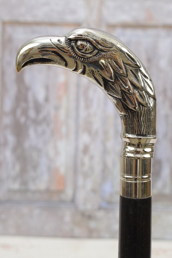 Aluminium Gehstock - Kopf Adler Geschenk Für Großvater Vater Art Deco von DekorStyle