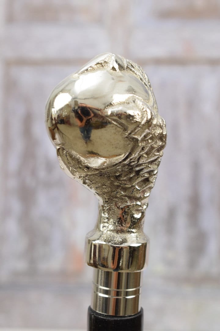 Gehstock Adlerkralle - Klaue Mit Kugel Aus Holz Silberfarbenen Aluminium Geschenk Für Großvater Vater Einzigartiges von DekorStyle