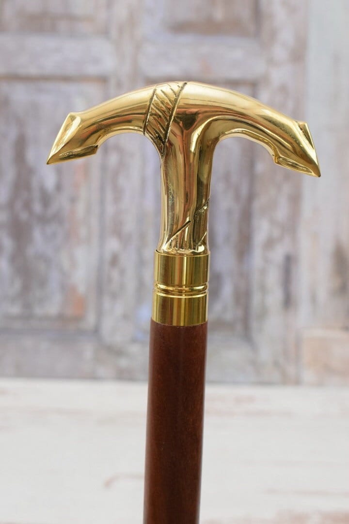 Gehstock Aus Messing - Geschenk Für Großvater Vater Aluminium Seemannsstock Art Deco Stil von DekorStyle
