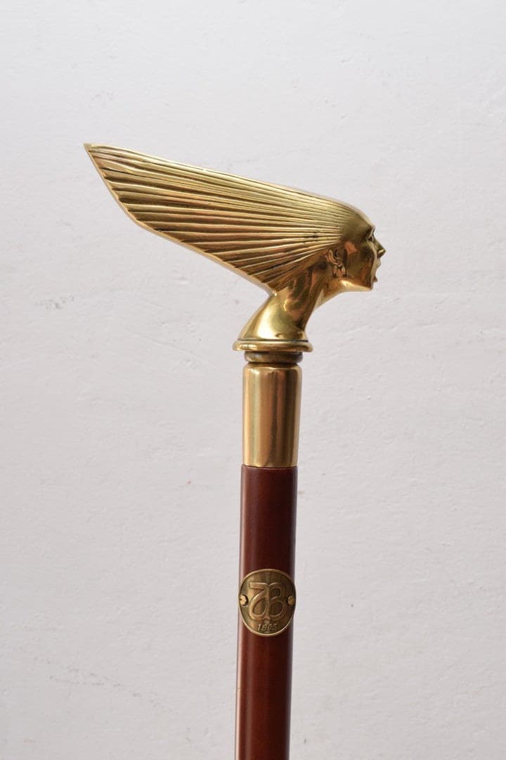 Spirit Of The Wind Gehstock - Aus Holz Und Bronze Solides Geschenk Für Großvater Vater Holzstock Art Deco Stil von DekorStyle