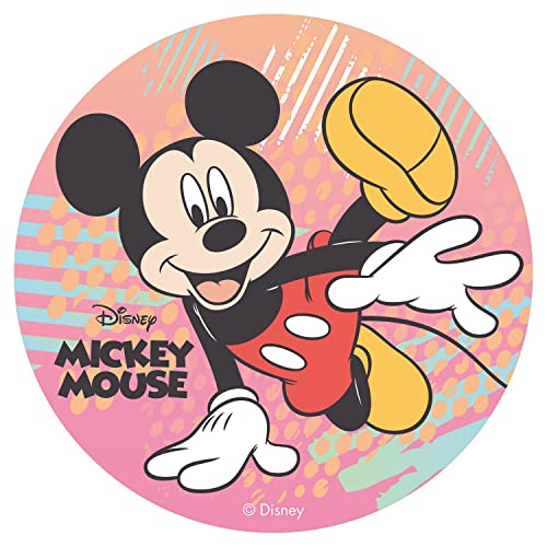 Dekora - 114378 Disney Mickey Mouse Tortenaufleger aus Esspapier|aus Reispapier| - 20 cm von dekora