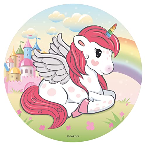 Dekora 145086 Fliegendes Einhorn Tortenaufleger aus Esspapier-20 cm, 20 cm Dekora 145086 Fliegendes Einhorn Tortenaufleger aus Esspapier-20 cm, 20 cm von Dekora