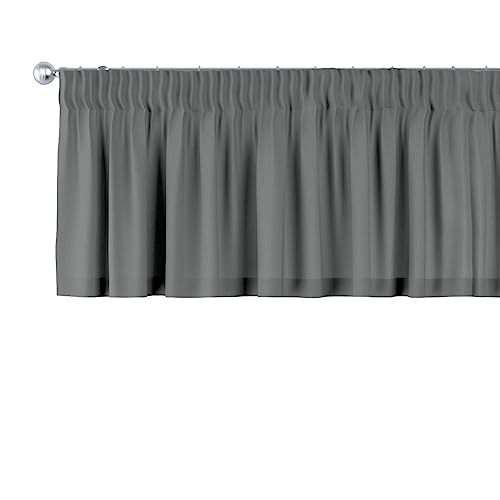 Dekoria Kurzgardine mit Kräuselband Schal Gardine Dekoschal 130 × 40 cm grau von Dekoria