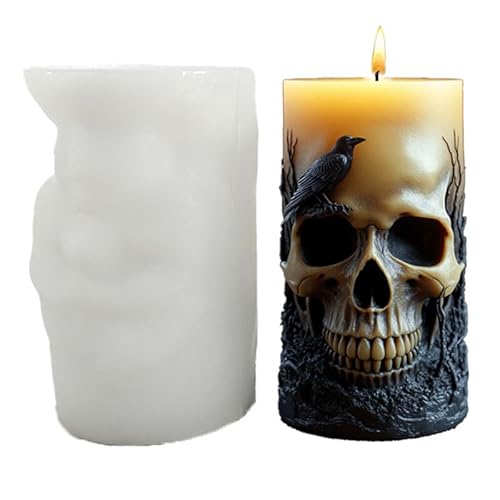 Totenkopf-Form, 2 Stück, Totenkopf-Seifenformen, Kerzen, Epoxidharz, Fondantformen, Kuchen, Schokolade, Blütenpaste, weiches Gelee, Süßigkeiten Totenkopf-Form, 2 Stück, Totenkopf-Seifenformen, Kerzen, Epoxidharz, Fondantformen, Kuchen, Schokolade, Blütenpaste, weiches Gelee, Süßigkeiten von Dekostar