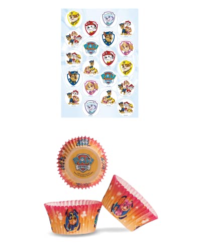 Dekozauber24 Paw Patrol Set 20x Essbare Muffinaufleger + 25x Muffinschalen Tortendeko Kindergeburtstag Muffins Dekozauber24 Paw Patrol Set 20x Essbare Muffinaufleger + 25x Muffinschalen Tortendeko Kindergeburtstag Muffins von Dekozauber24