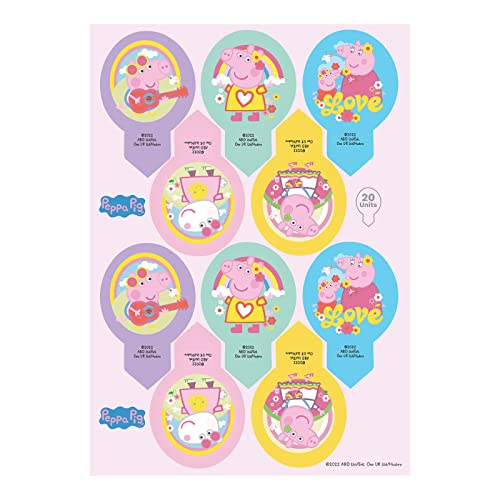 Dekozauber24 Essbare Einstecker Peppa Pig, 20 Stück, Tortendeko Muffins Cupcakes Pins 6,5x4cm Dekozauber24 Essbare Einstecker Peppa Pig, 20 Stück, Tortendeko Muffins Cupcakes Pins 6,5x4cm von Dekozauber24