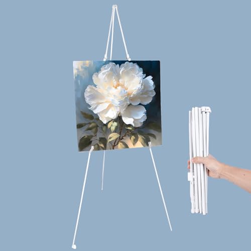 160cm Staffelei Metallstativ, Groß Display Stand Klappbar Leinwand Ständer Aluminium Staffelei Tragbar Atelierstaffelei Höhenverstellbares für Hochzeit Poster Zeichen Künstler Malerei Show Weiß 160cm Staffelei Metallstativ, Groß Display Stand Klappbar Leinwand Ständer Aluminium Staffelei Tragbar Atelierstaffelei Höhenverstellbares für Hochzeit Poster Zeichen Künstler Malerei Show Weiß von Delamiya