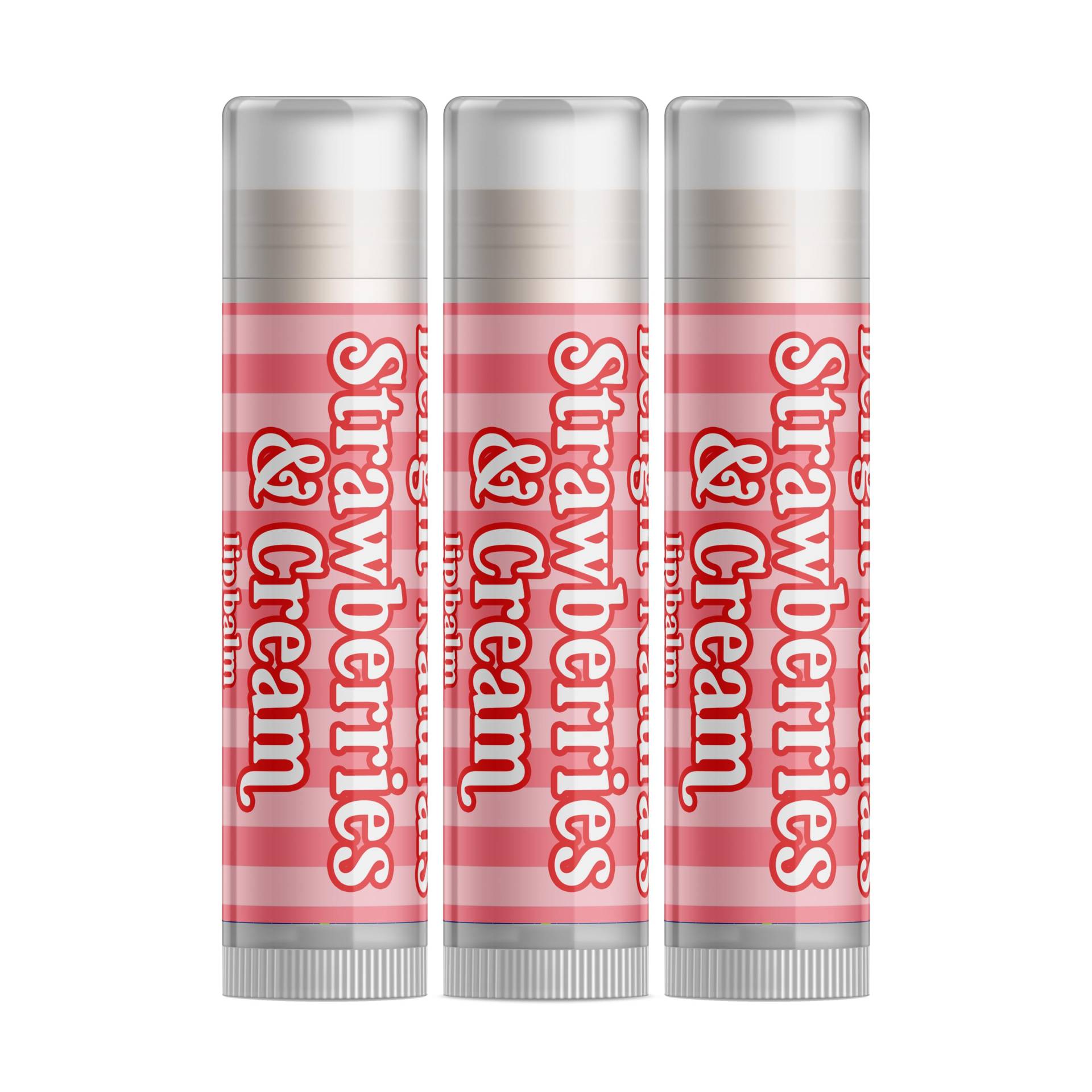 Delight Naturals Erdbeeren & Creme Lippenbalsam - Valentinstag Dreierpack Delight Naturals Erdbeeren & Creme Lippenbalsam - Valentinstag Dreierpack von DelightNaturals